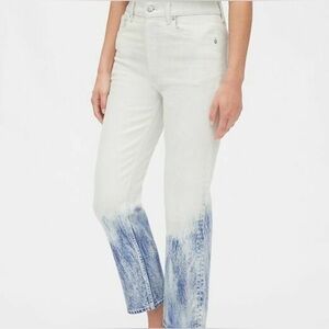 Gap High Rise Bleached Cheeky Straight Jeans